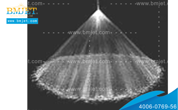 SMP不銹鋼實心錐形噴嘴90度噴霧效果圖