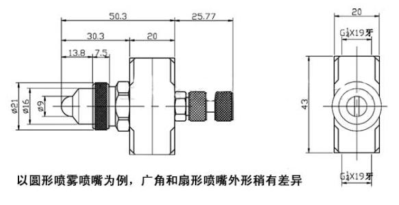 不銹鋼霧化噴嘴結構圖